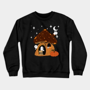 Cute Halloween mushroom and ghost design in autumn colours. Crewneck Sweatshirt